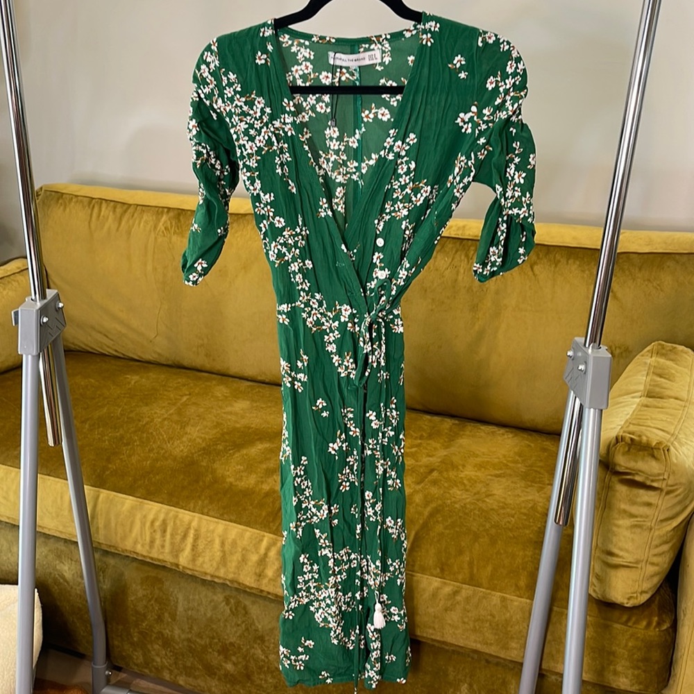 Faithfull The Brand - Green Floral Wrap Dress